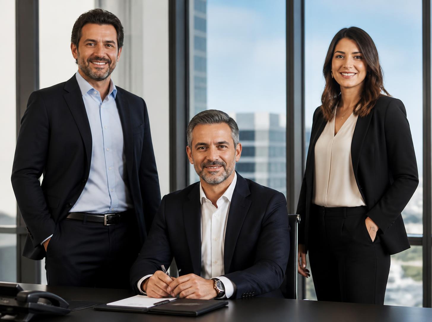 Equipe PraKix sorridente em ambiente corporativo